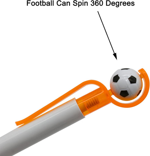 Maydahui 10PCS Soccer Shape BallPoint Pen, Fun Football Pens, Retractable Manual Sport Pen
