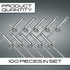 100PCS Large Flange Aluminum Pop Rivets 3/16" X 3/4" Big Head Steel Mandrel Dome Body Blind Clenches