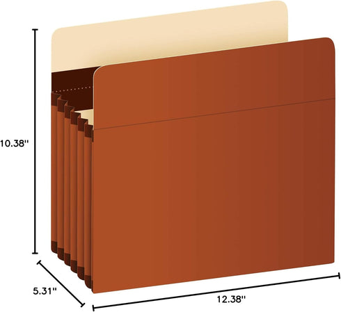 Pendaflex Expanding Accordion File Pockets, Extra Durable, Letter Size, Expands 5.25", 10/Box, Reinforced with Dupont