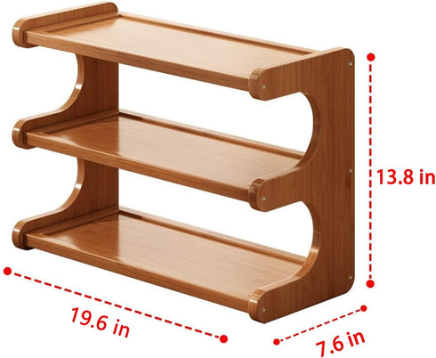 BEKMLOD 3 Tier Bookshelf for Desktop, Storage Rack, Desktop Organization