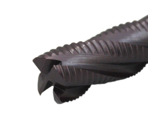 Accusize Industrial Tools M42 8% Cobalt Tialn Roughing End Mill, 1/2'' x 1/2'' x 1-1/4'' Flt Length, 1102-0012