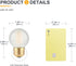Frosted LED Ceiling Fan Light Bulbs- E26 Base 2700K Soft Warm White Dimmable 25W Equivalent A15/A50 Globe Bulb- Vintage 2W Short Round LED Lamp for Bedroom, Pendant, Chandelier, Vanity- 6 Count by TOKCON