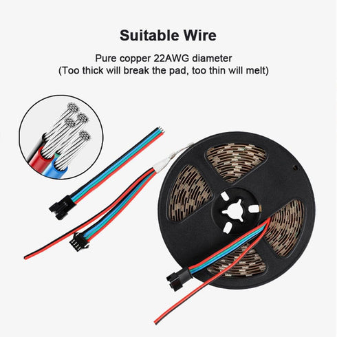 WS2812B 12V WS2815 LED Strip - Individually Addressable Light, Programmable Flexible Strip, 16.4FT 300LEDS