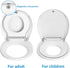 GAOMON 19'' Round Toilet Seat Soft Close with Toddler Seat Built In, Potty Training Toilet Seat Round Fits Both Adult