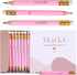 Markt Mini Pink Pencils with Erasers, Baby Shower Games Prizes, Presharpened Bulk Pencils