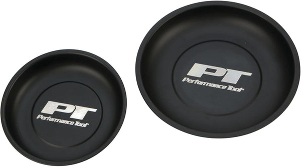 Performance Tool W1280 Magnetic Parts Tray Tool Set, Black, 2 Pieces for Garages and Workshops