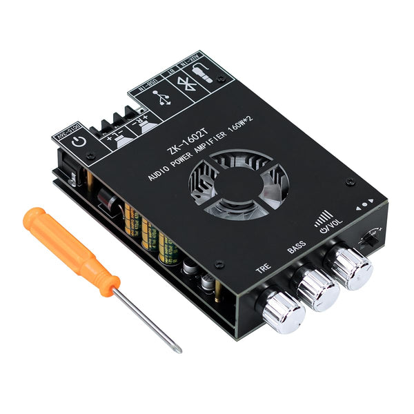Hosyond ZK-1602T Bluetooth Amplifier Board, 2.0 Channel 160W+160W Stereo Audio Amp with