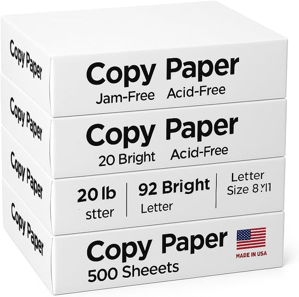 Generic Copy Paper 8.5 x 11 4 Reams (2,000 Sheets) | 20 lb