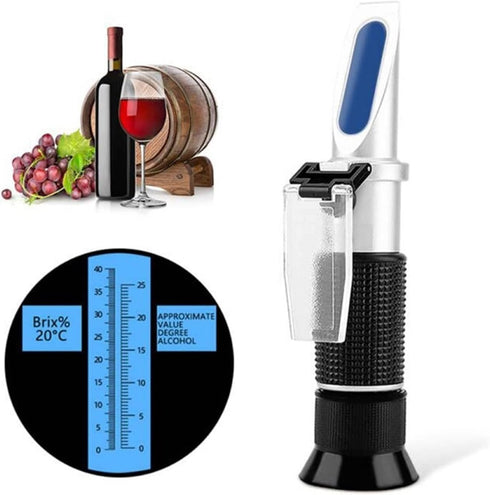 VGVGV 0-25% 0-40% Brix Refractometer, Handheld Alcohol Sugar Refractometer Wine Concentration Meter Densitometer