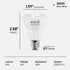 E17 LED Bulb, 6W (60 Watt Equivalent), Intermediate Base Spotlight, Warm White 3000K, E17 Reflector R14, Non-Dimmable,