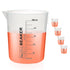4 Pcs Autoclavable Plastic Beaker Set, 500ml (16.9oz) Black Graduated Beakers with Dump Spout and Stacked Side Ribs,