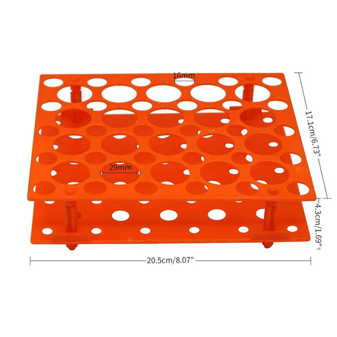 Centrifuge Tube Rack, 2 Pieces Detachable Holder for 50-Well Plastic Stand, 15ml, 50ml Tubes