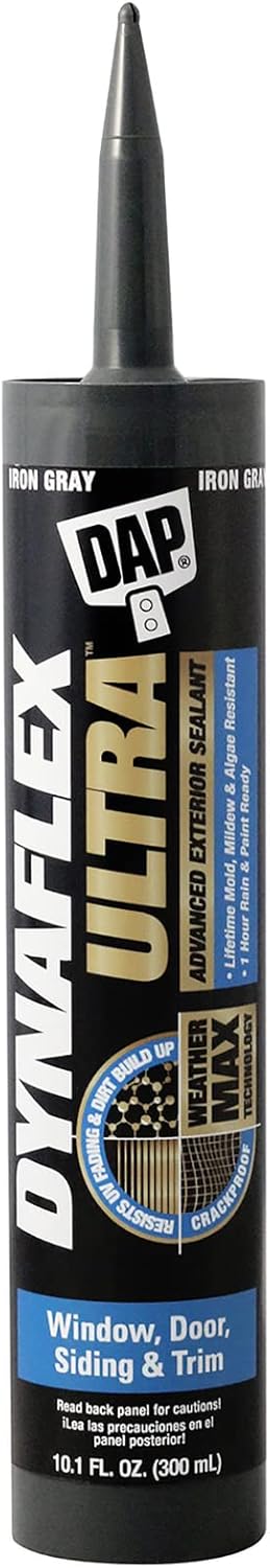 DAP Advanced Exterior Sealant 10.1 Oz, Iron Gray, DYNAFLEX ULTRA 7079818215, 40 to 100 deg F, Cartridge