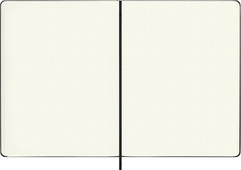 Moleskine Classic Collection Hard Cover Notebook, 1-Subject, Dotted Rule, Black Cover, 80 Sheets, 10 x 7.5