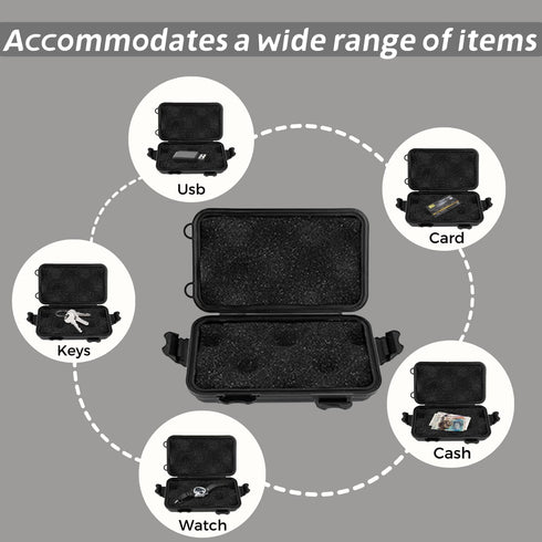Magnetic Key Holder Under Car, Waterproof Outdoor Key Hider Box (Black) - Magnetic Key Box for Vehicles