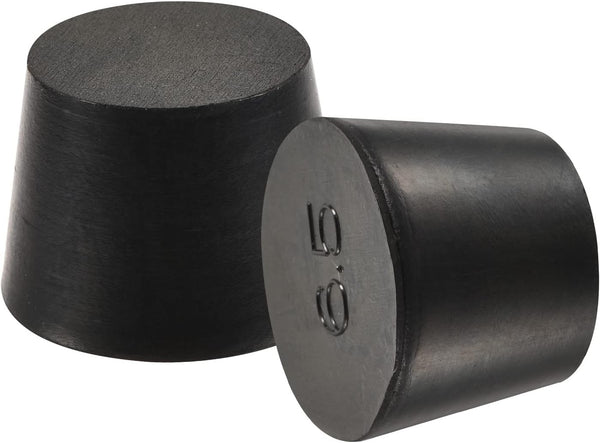 MECCANIXITY Rubber Tapered Plug 27mm to 34mm Black Solid Test Tubes Bungs Stopper, 5 Pieces