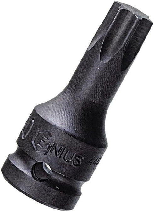 Genius Tools 1/2" Dr. T-30 Star Impact Bit Socket, 60mmL (CR-Mo) - 4460S30 by GENIUS TOOLS
