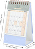 DOITOOL Small Academic Desk Calendar Standing Desktop Organizer with Manual Date Change Decorative Table Calendar