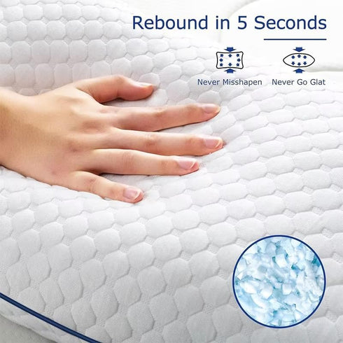 Luxury Adjustable Gel-Shredded Memory Foam Pillow - All-Season Neck Support