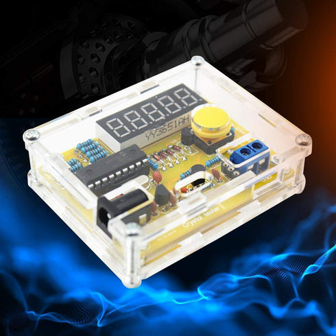 DIY Frequency Tester Module Kit, 1Hz-50MHz Frequency Counter with Housing for Crystal Oscillator