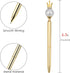 SHIDOW Gold Pen, Pearl Pen, Pearl Decorated Metal Ballpoint Pen Ball, Ballpoint Pens for Office, Home, Party, Christmas, Birthday (4PC) (Style B)