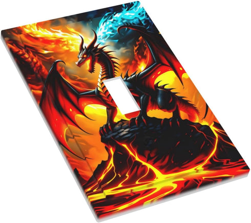 HTSAHKV 3 5 Inch Dragon Wall Plate Light Switch Cover Single Gang Outlet Faceplate Print Plate Cover X