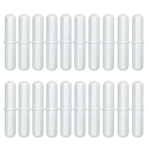 20 Pcs 30mm (1.18 inch) PTFE Magnetic Stirrer Mixer Stir Bar, White Color, Laboratory Bar, Stir Plate Bar