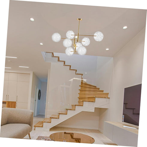 Hemobllo Ball Glass Lampshade Replacement for Pendant Lights Stylish Wire Design Easy to Install for Chandeliers