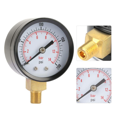 Manometer Pressure Gauge NPT Circular Dial for Industrial Tools, Easy Install Industrial Hardware