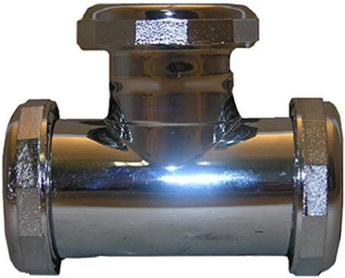 LASCO 03-4011 1-1/2-Inch Chrome Plated Brass Slip Joint with Washers and Nuts, Three Sides
