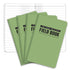 Elan Publishing Company Waterproof Field Notebook - 3.5"x5.5" Green Lined Memo Book - Pack of 4