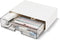Desk Organizer Drawer - Clear Plastic Storage Box for Office Supplies, Gel Pens, Pencils, and Chargers (White)