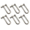 M6 Long D Ring Shackle 304 Stainless Steel Anchor Shackle with Screw Pin for Material Handling, Rigging Accessories