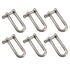 M6 Long D Ring Shackle 304 Stainless Steel Anchor Shackle with Screw Pin for Material Handling, Rigging Accessories