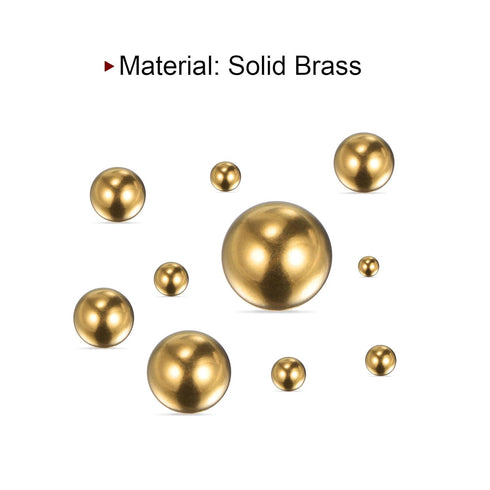 HARFINGTON 40pcs 8mm Precision Solid Brass Bearing Balls for Bearings, Valves, Decoration