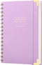 Hardcover Spiral Notebook, College Ruled A5 Small Notebook, 5x7, 160 Pages for Work Aesthetic Note Taking, Purple