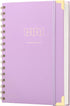 Hardcover Spiral Notebook, College Ruled A5 Small Notebook, 5x7, 160 Pages for Work Aesthetic Note Taking, Purple