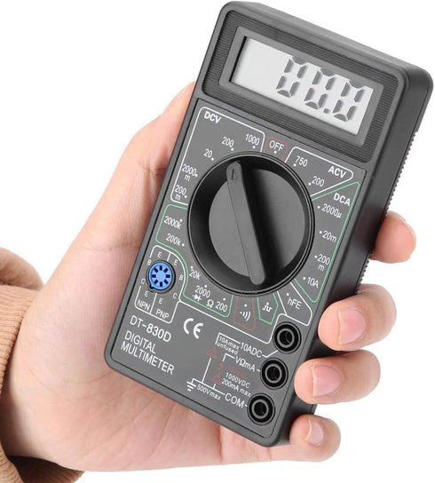 Digital Multimeter Tester, DT830D Autoranging for Continuity Measurement and Transistor Testing