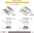 SEZO FCOB COB 3PIN 10mm LED Light Strip Connectors Kit 8P Gapless Solderless Connectors+4P Corner Connectors+4PCS 15cm Long 22AWG Extension Wire Support COBCCT&COB RGB LED Strip by SEZO
