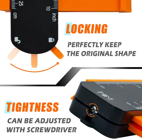 Gadgets(10Inch) TOOLIFE Contour Gauge,Christmas Gifts for Men Dad Husband,Woodworking Tools for Flooring Carpentry