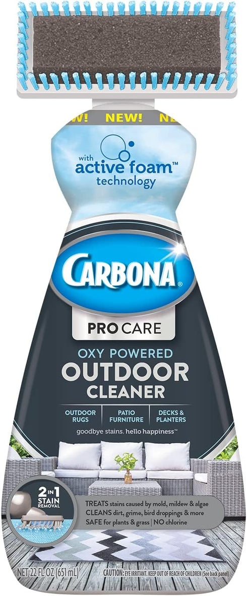 Carbona Pro Care Oxy Powered Outdoor Cleaner - 22 Fl Oz with Brush for Effective Cleaning