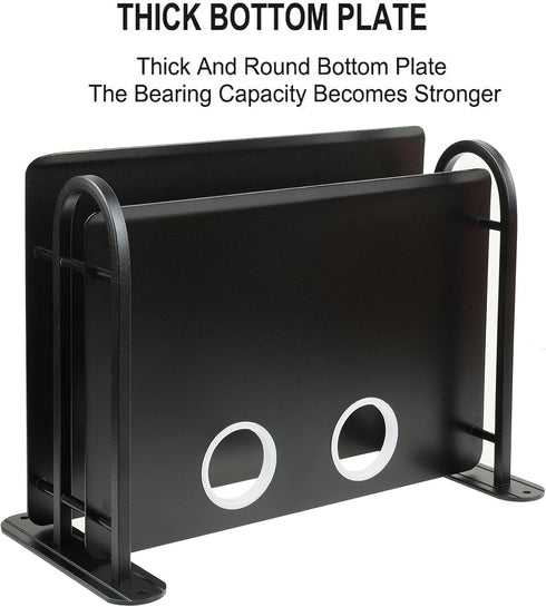 Fubeasi Set Z-Color Black Metal Double Wireless WiFi Router Storage Box/TV Box Shelf Wall Hanging Plug Board Bracket