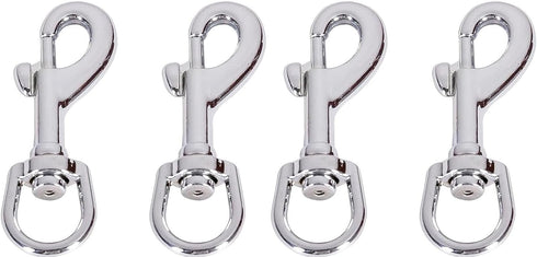4PCS Flag Swivel Snap Clips, Heavy Duty Stainless Steel Flag Snaps for Pet Leash, Key Chain, Leather Craft