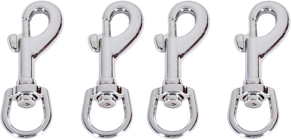 4PCS Flag Swivel Snap Clips, Heavy Duty Stainless Steel Flag Snaps for Pet Leash, Key Chain, Leather Craft