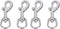 4PCS Flag Swivel Snap Clips, Heavy Duty Stainless Steel Flag Snaps for Pet Leash, Key Chain, Leather Craft