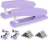 Deli Stapler, 2 Pack, Desktop Stapler, 25 Sheet Capacity, Includes 2000 Staples and 2 Staple Removers, Purple
