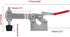 Accessbuy Toggle Clamp 225D, Heavy Duty Large Hold Down Clamp, 500Lbs Capacity, Quick-Release, 2 Pack