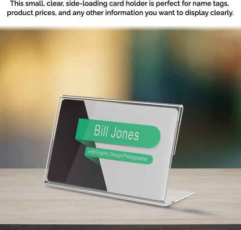 Marketing Holders 10 Pack Table Tent 3.5" x 2" Sign Holder - Horizontal Deli Ice Cream Shop Pricing