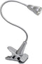 Simple Designs LD2015-SLV 1W LED Gooseneck Clip Light Desk Lamp