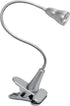 Simple Designs LD2015-SLV 1W LED Gooseneck Clip Light Desk Lamp